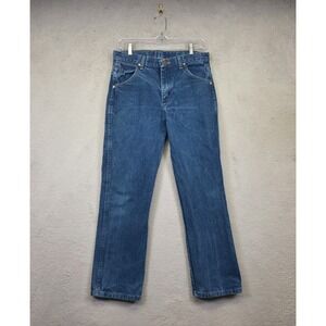 Wrangler Jeans Boys 16 Husky Blue Straight Leg Medium Wash Denim Western Cowboy